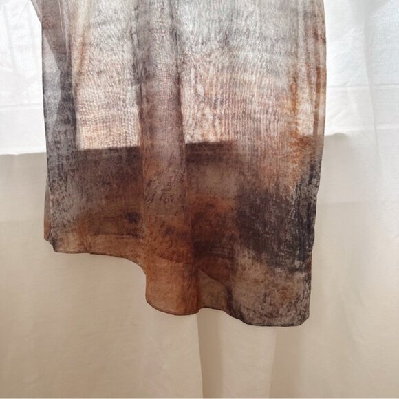 GORGEOUS HELMIT LANG ghost silk asymmetrical tank - Picture 2 of 5